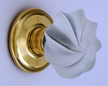 Whirl Glass Door Knobs